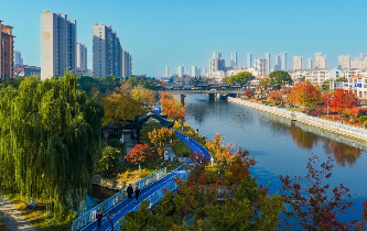 Scenic beauty of Jiangyan in early winter 
