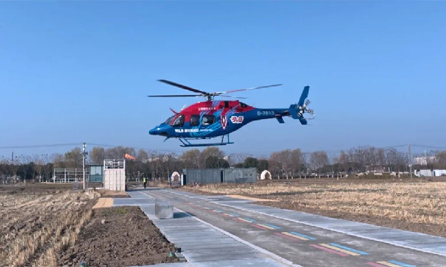Direct helicopter flight connects Wuxi to Pudong airport