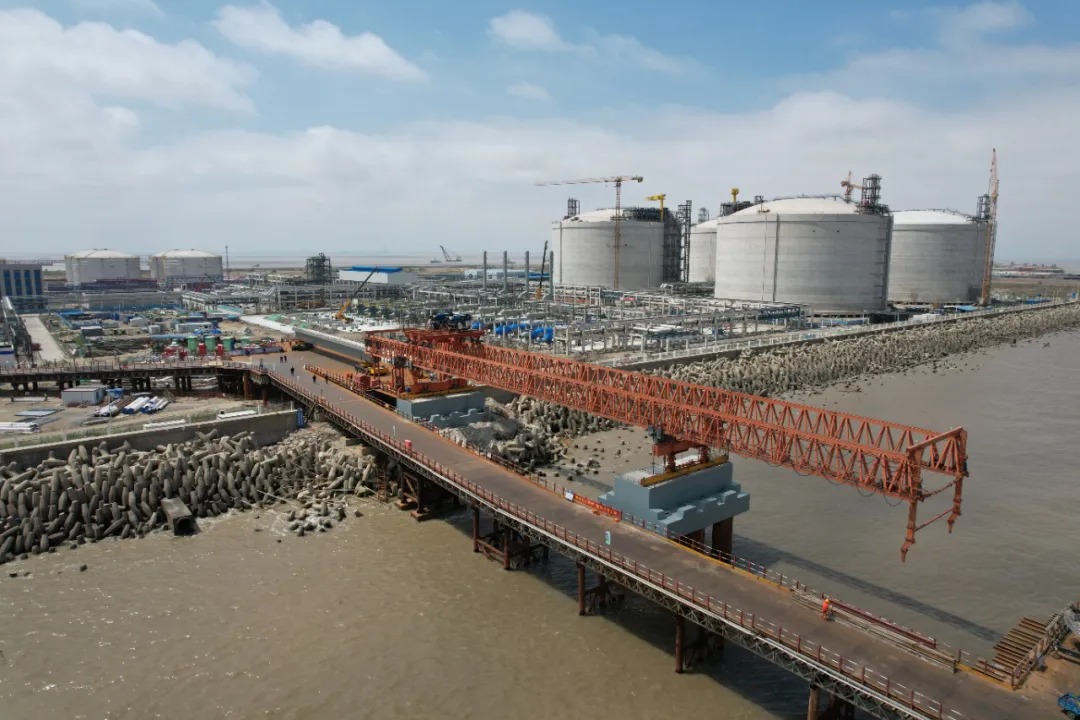 Construction of Guoxin Rudong LNG terminal progresses smoothly