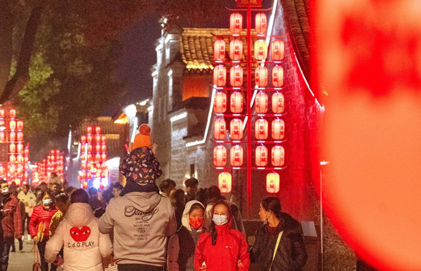 Lanterns light up ancient town