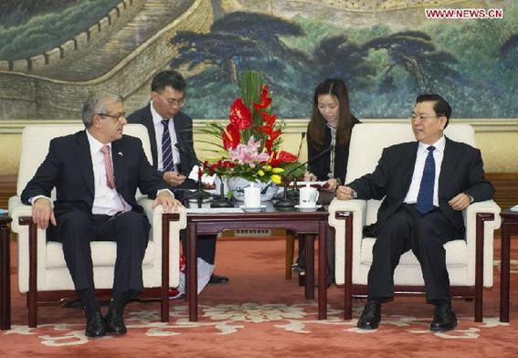 CHINA-BEIJING-ZHANG DEJIANG-DOMINGUEZ-MEETING (CN)