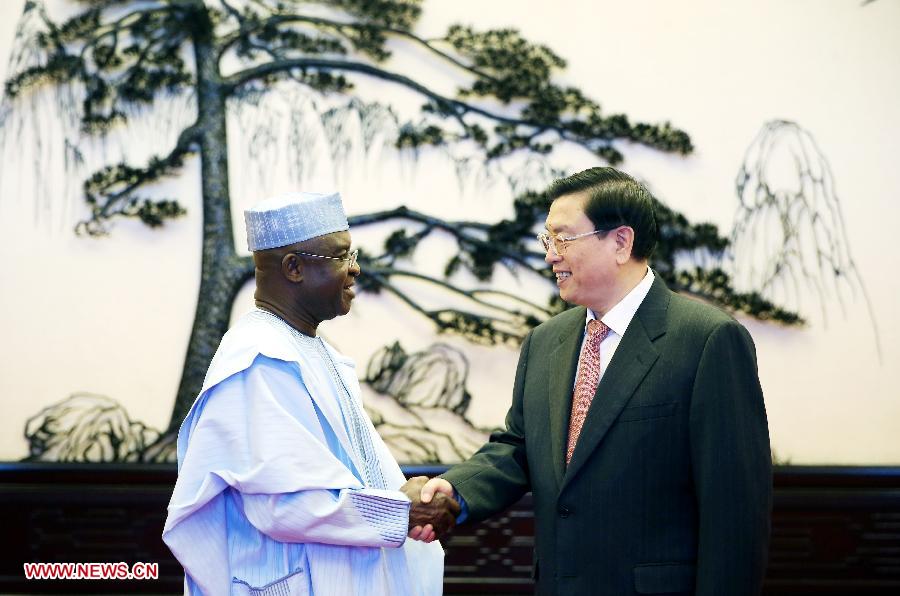 CHINA-BEIJING-ZHANG DEJIANG-NIGERIAN SENATE PRESIDENT-TALKS (CN) 