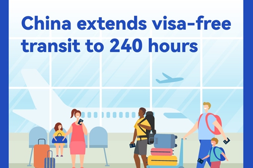 China extends visa-free transit to 240 hours