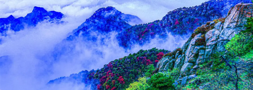 Enchanting post-rain scenery of Taishan Mountain