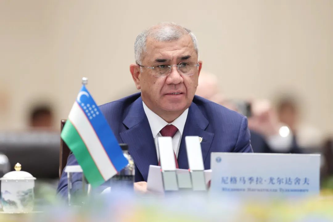 Prosecutor General of the Republic of Uzbekistan Yuldoshev Nigmatilla Tulkinovich delivers a speech during the 21st Prosecutors General Conference of the Shanghai Cooperation Organization Member States