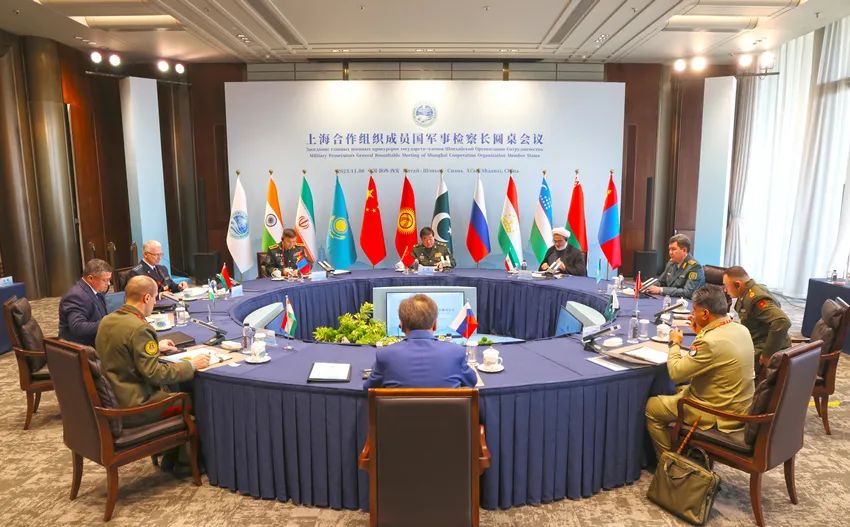 During the conference, a roundtable meeting is held among military Prosecutors General of the SCO member states.