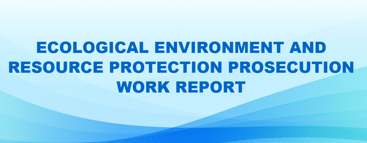 Ecological Environment and Resource Protection Prosecution Work Report
