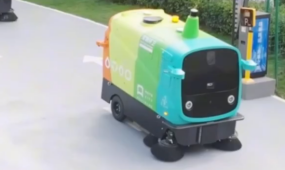 Smart cleaning robots in Shenzhen, China