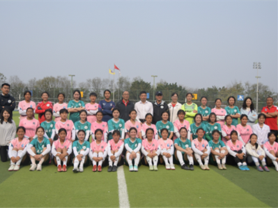 YNU soccer team plays friendly match with county high school team